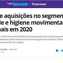 Fuses e aquisies no segmento de sade e higiene movimentam 136% mais em 2020